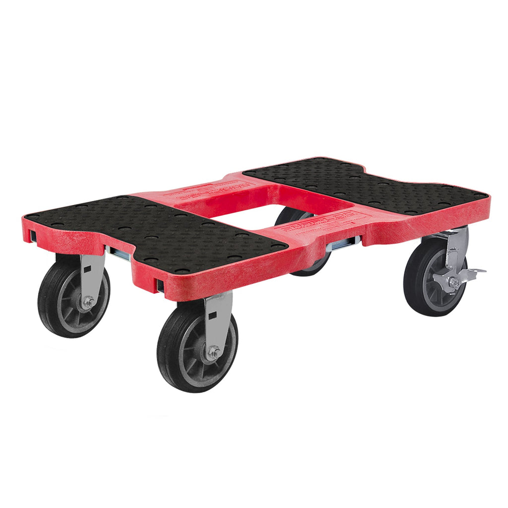Snap-Loc E-Track Dolly - All-Terrain, 0,68 kg Kapazität mit 6' Solid Rubber Casters - Rot