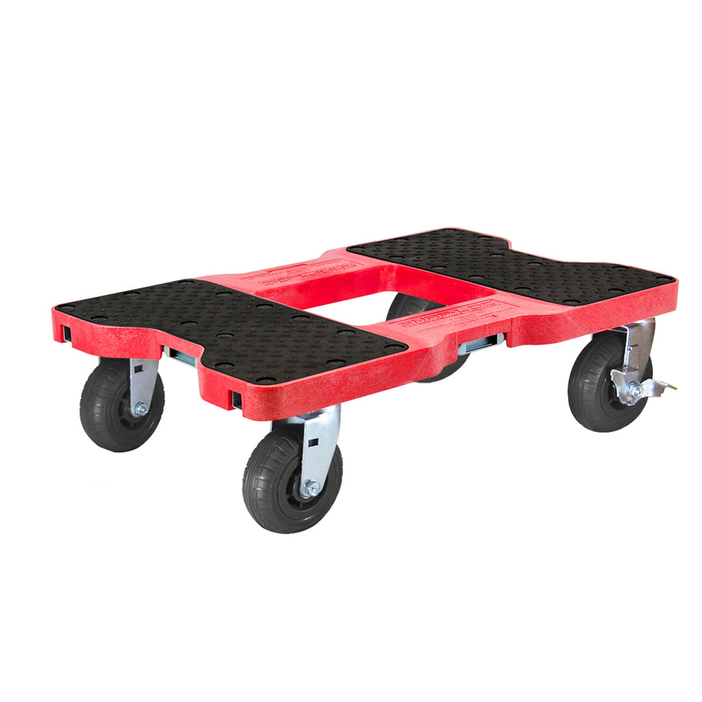 Snap-Loc E-Track Dolly - Extreme-Duty, 0,73 kg Kapazität mit 6' Solid Synthetic Rubber Casters - Rot
