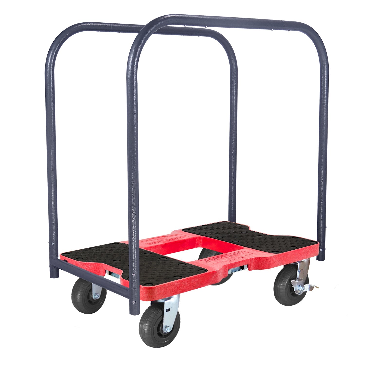 Snap-Loc E-Track Dolly - Extreme-Duty, 0,73 kg Kapazität mit 6' Solid Synthetic Rubber Casters - Rot