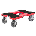 Snap-Loc E-Track Dolly - Super-Duty, 0,82 kg Kapazität mit 6' Polyurethan-Schwenkrollen - Rot