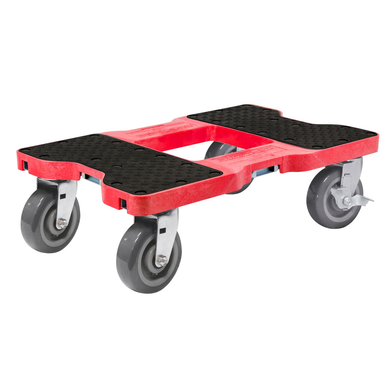 Snap-Loc E-Track Dolly - Super-Duty, 0,82 kg Kapazität mit 6' Polyurethan-Schwenkrollen - Rot