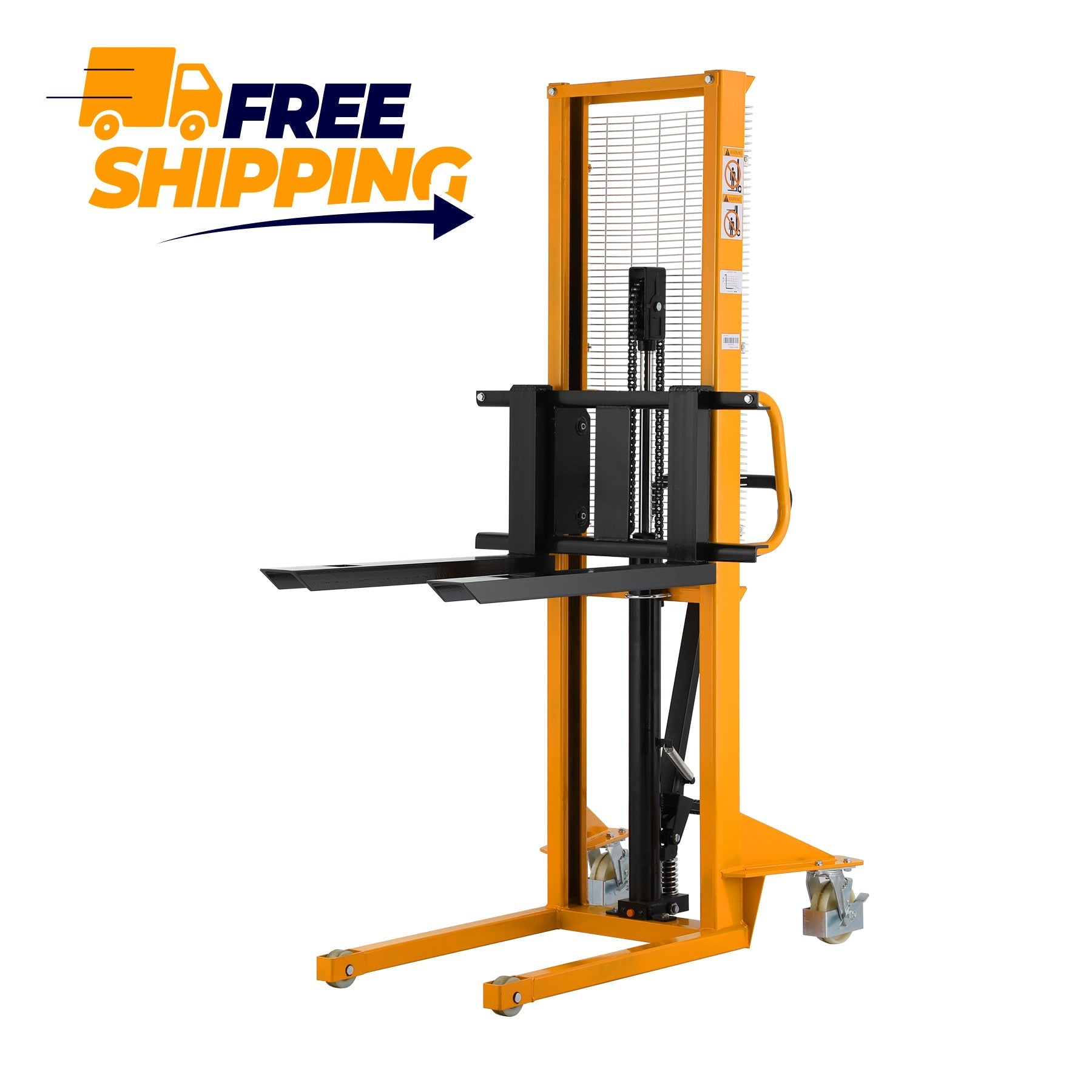 Manuelle Palette Stacker verstellbare Gabeln 498,95 kg Cap 63' Lift Height A-3002