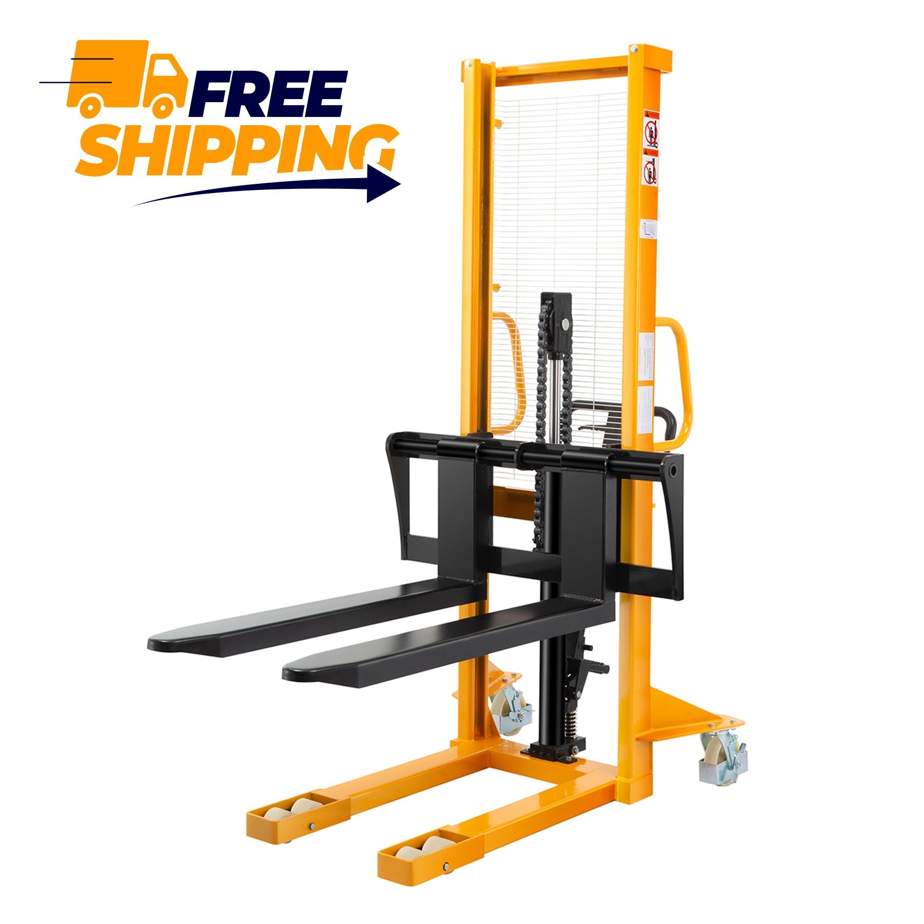 Manuelle hydraulische Stackerpalette Stacker verstellbare Gabeln 997,9 kg Cap 63' Lift Height A-3003