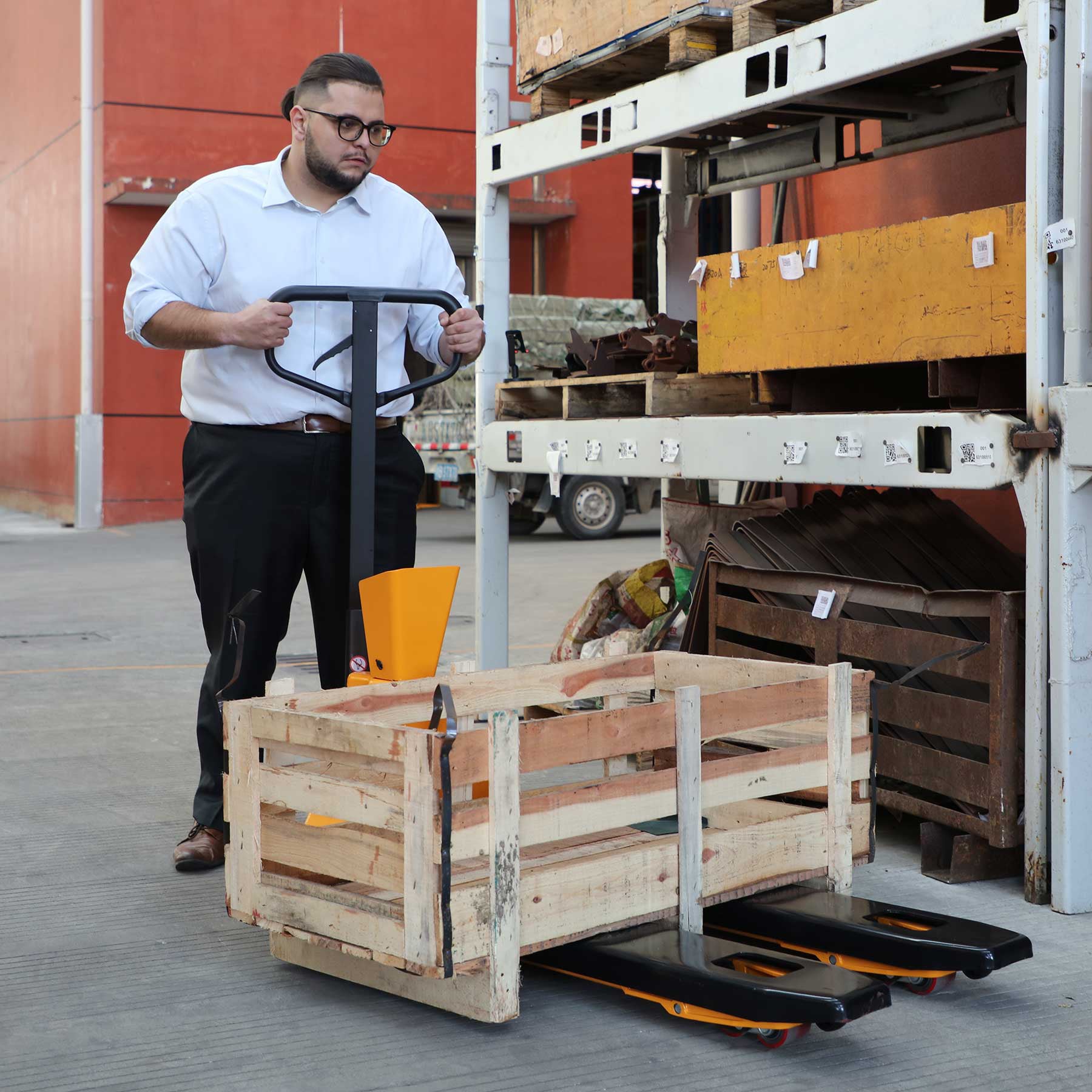 Scale Pallet Jack 1995,8 kg Cap. 45 * 27 ''