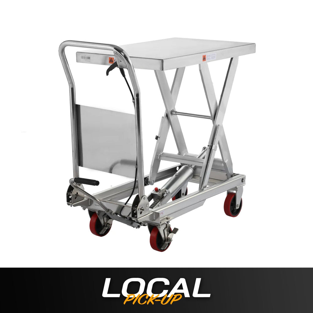 Single Scissor Lift Table 498,95 kg 35.4' Hubhöhe - Edelstahl