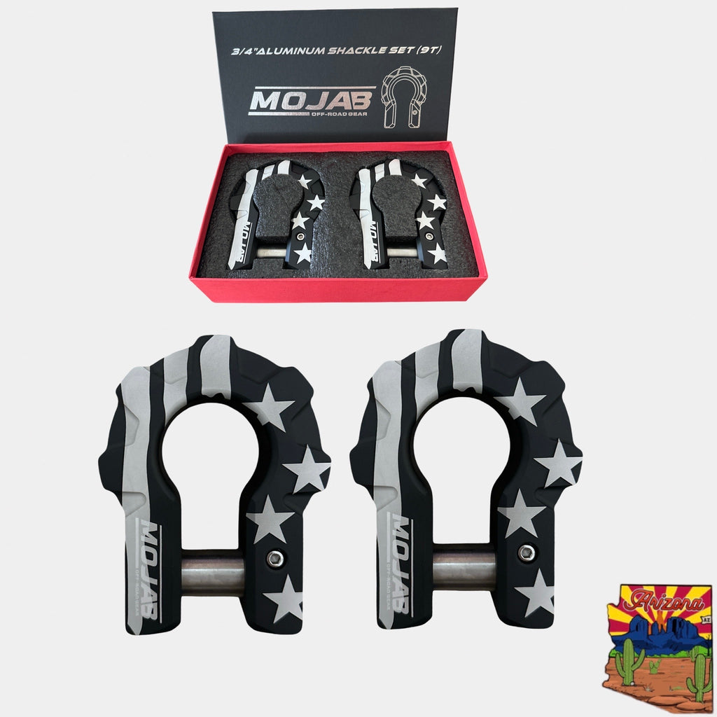 3/4'' Extreme Duty Aluminium D-Shackle Set (9T) (LIFETIME GARANTIE*)