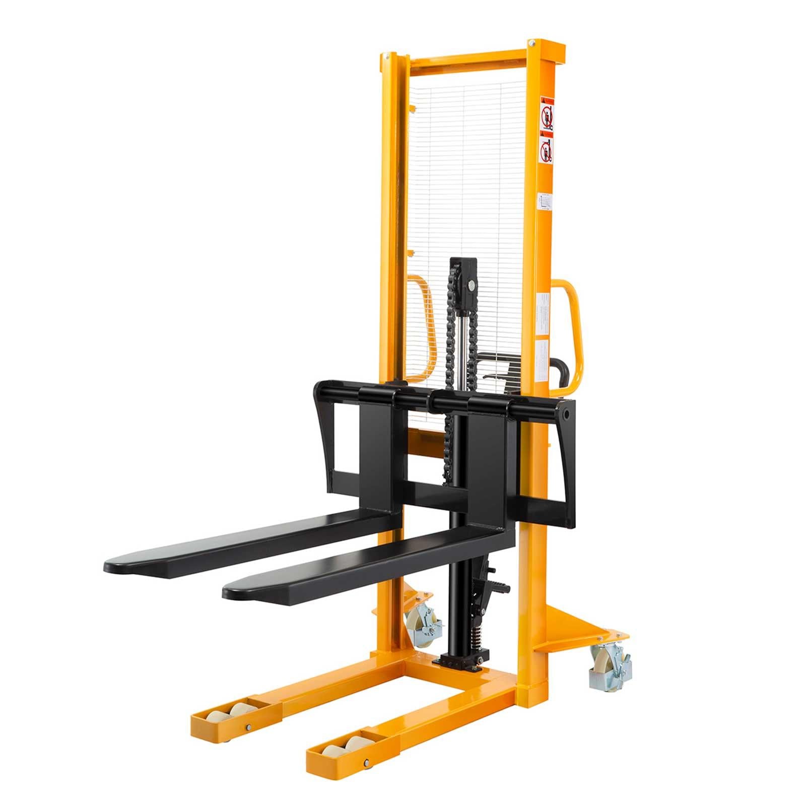Manuelle hydraulische Stackerpalette Stacker verstellbare Gabeln 997,9 kg Cap 63' Lift Height A-3003