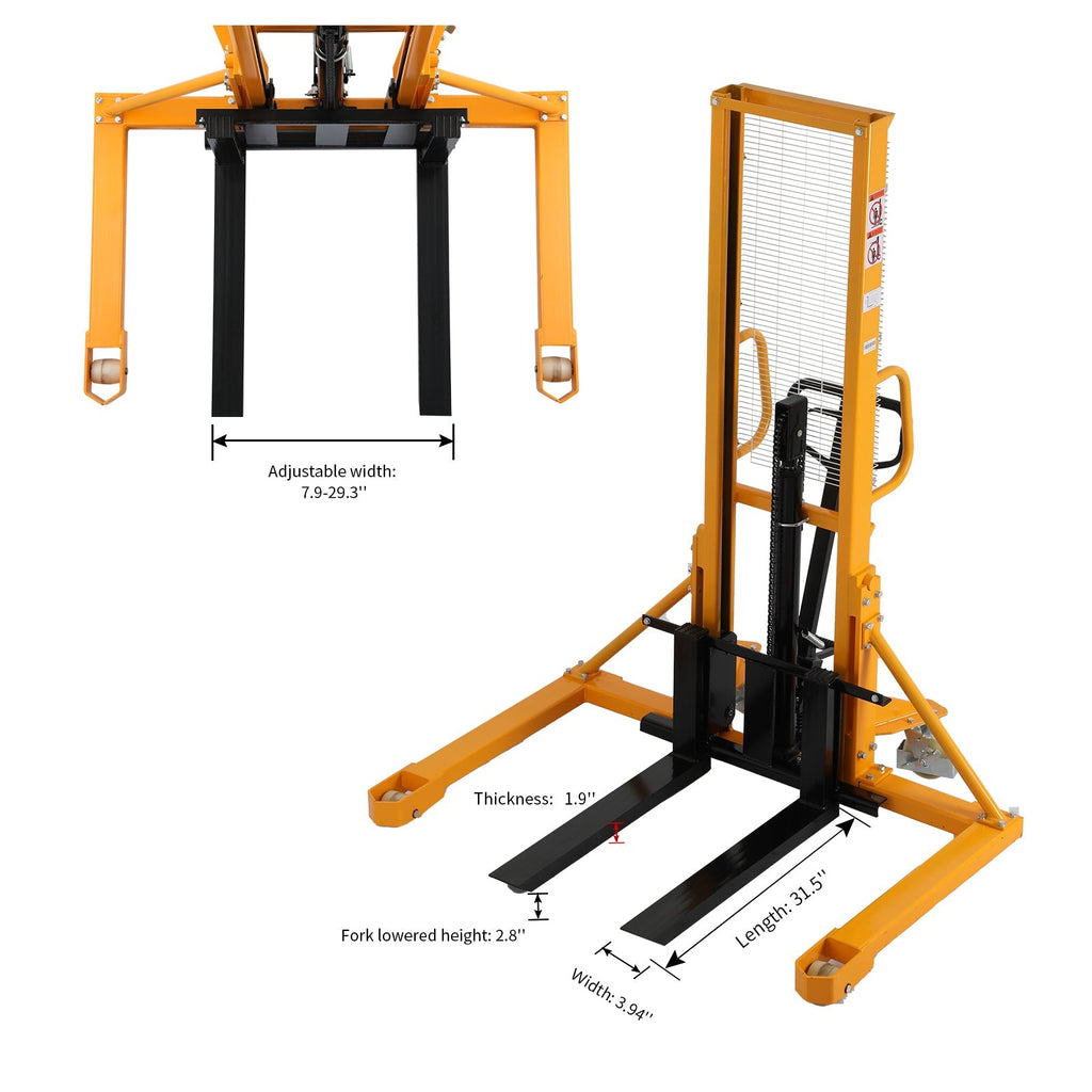 Straddle Legs 498,95 kg Cap. 63' Lift Height