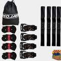 1.6 'x 15' Ratchet Tie-Down Set (Paket von 4), Geschlossener Haken (Lebenslange Garantie)