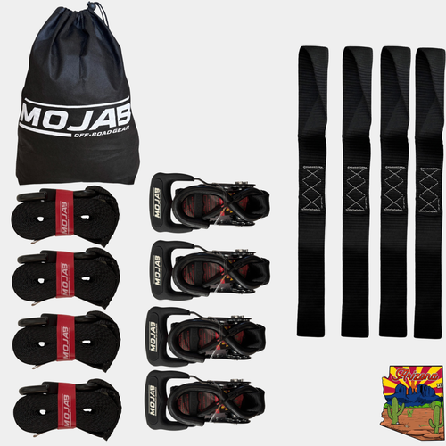 1.6 'x 15' Ratchet Tie-Down Set (Paket von 4), Geschlossener Haken (Lebenslange Garantie)