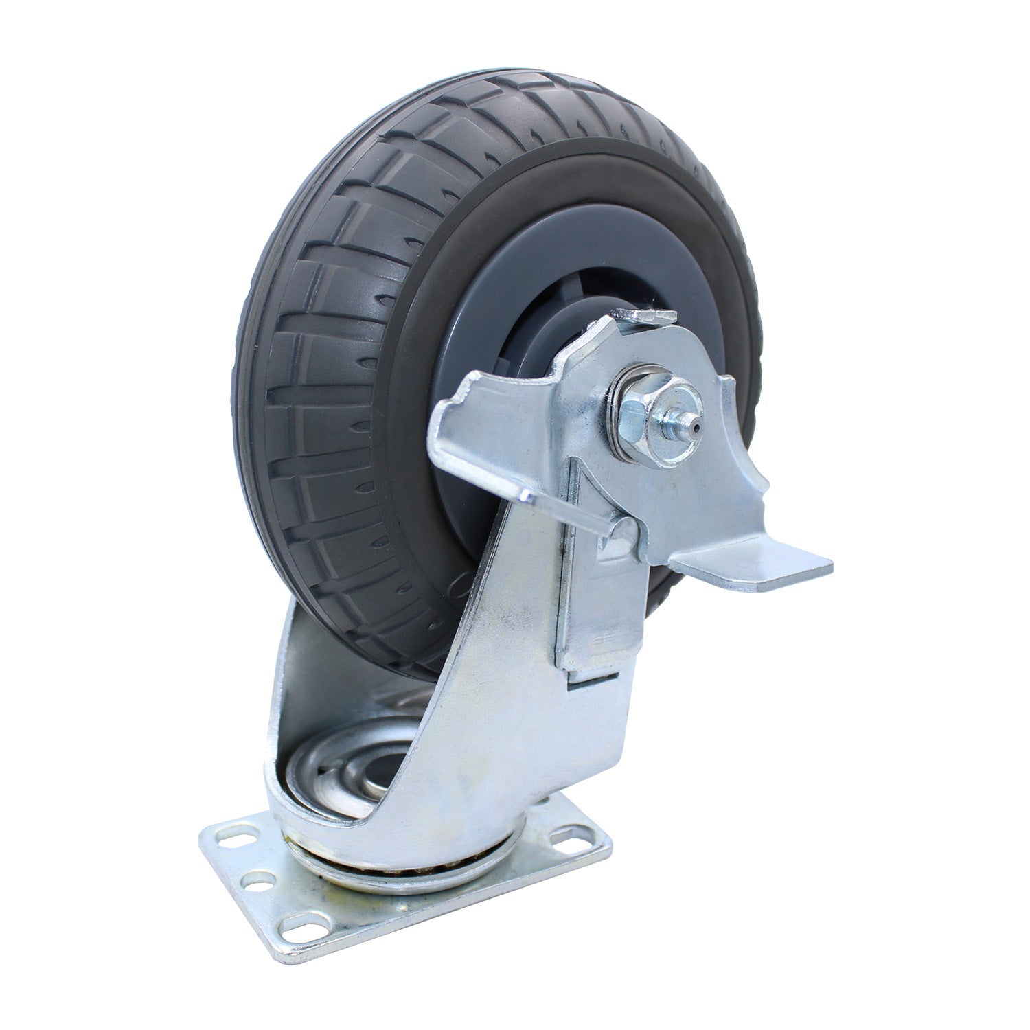 Snap-Loc 181,44 kg 6'Extreme-Duty Synthetic Rubber Caster
