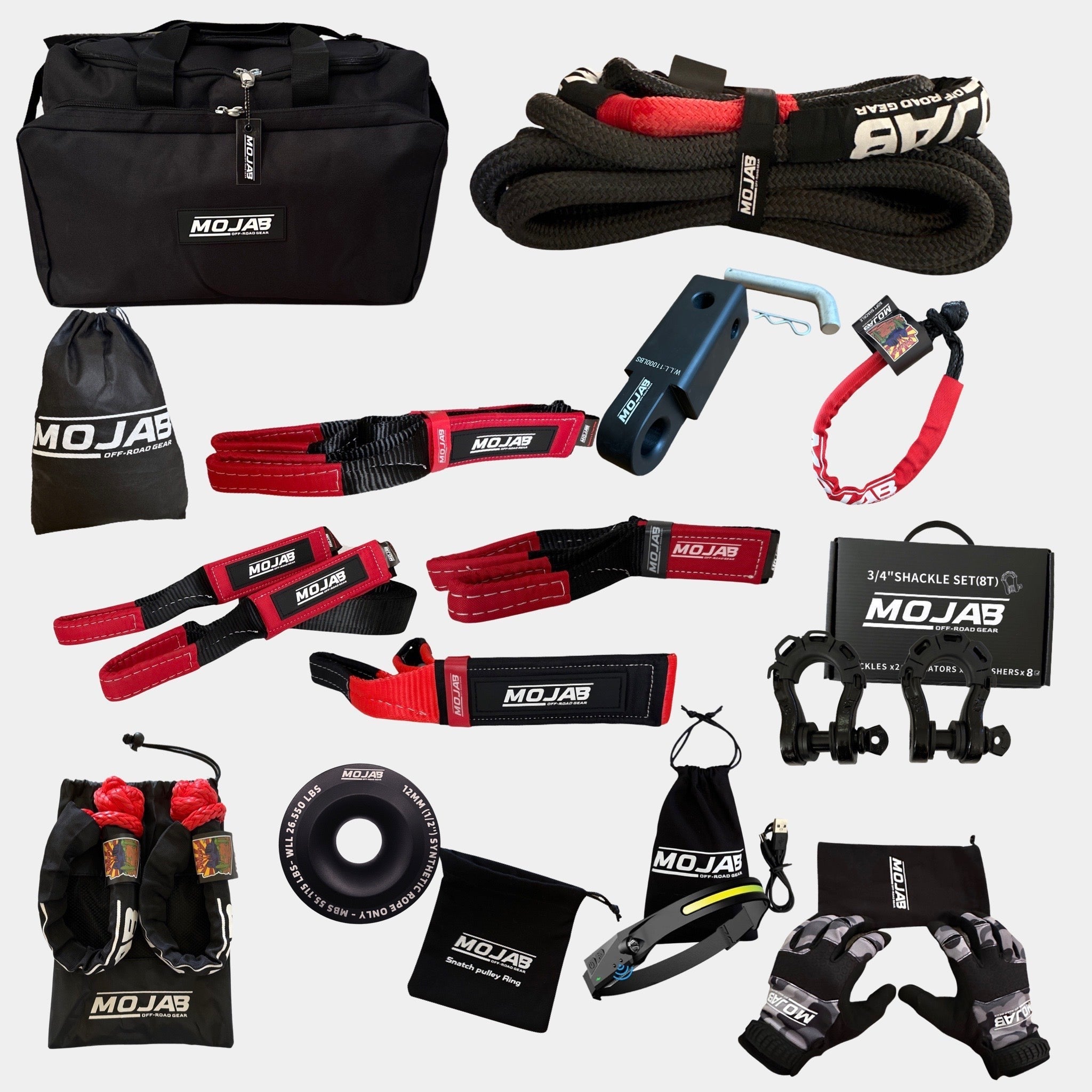 Heavy-Duty Recovery Kit (14 Artikel + 9 Aufbewahrungsbeutel, 4 Klettbänder) *Lebenslange Garantie