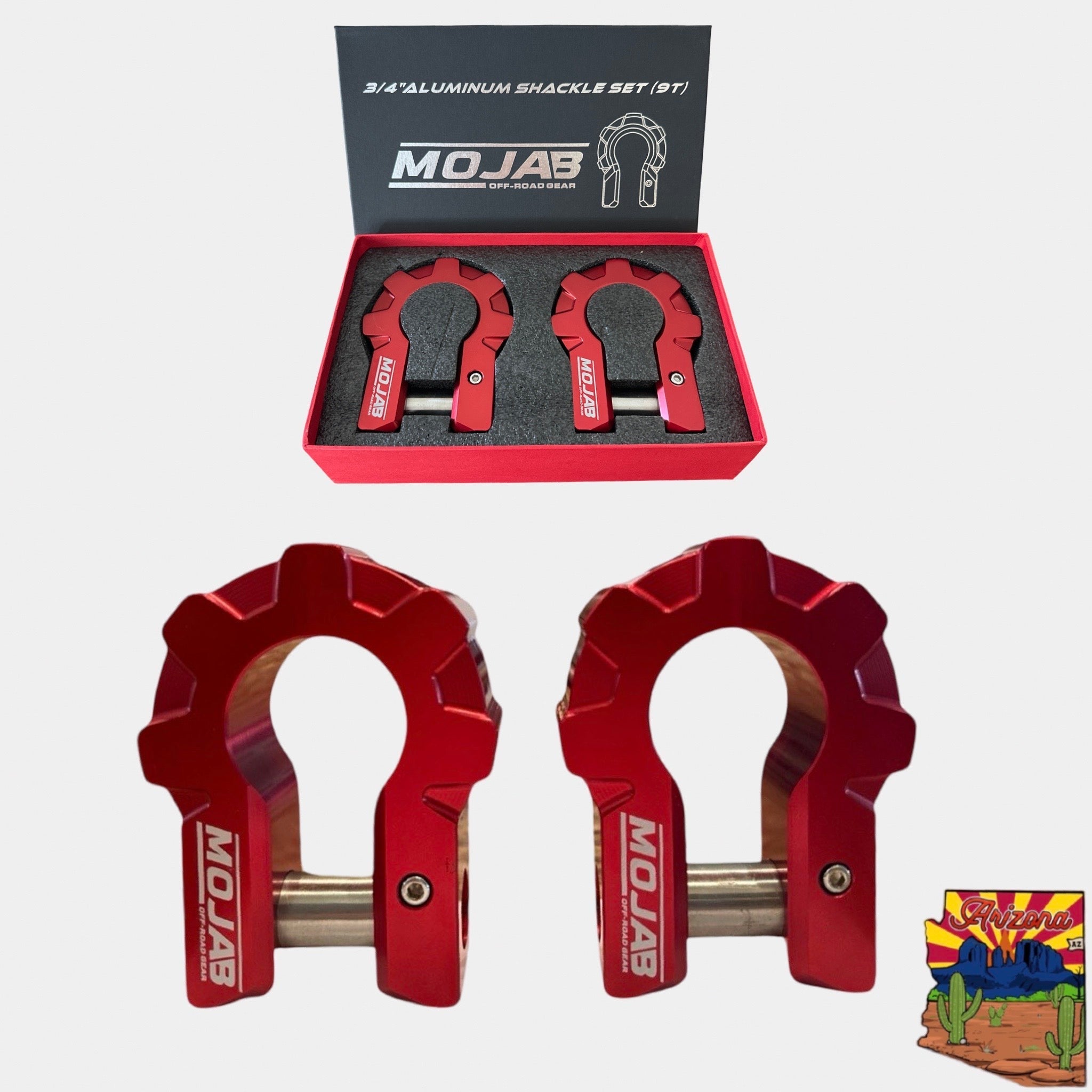 3/4'' Extreme Duty Aluminium D-Shackle Set (9T) (LIFETIME GARANTIE*)