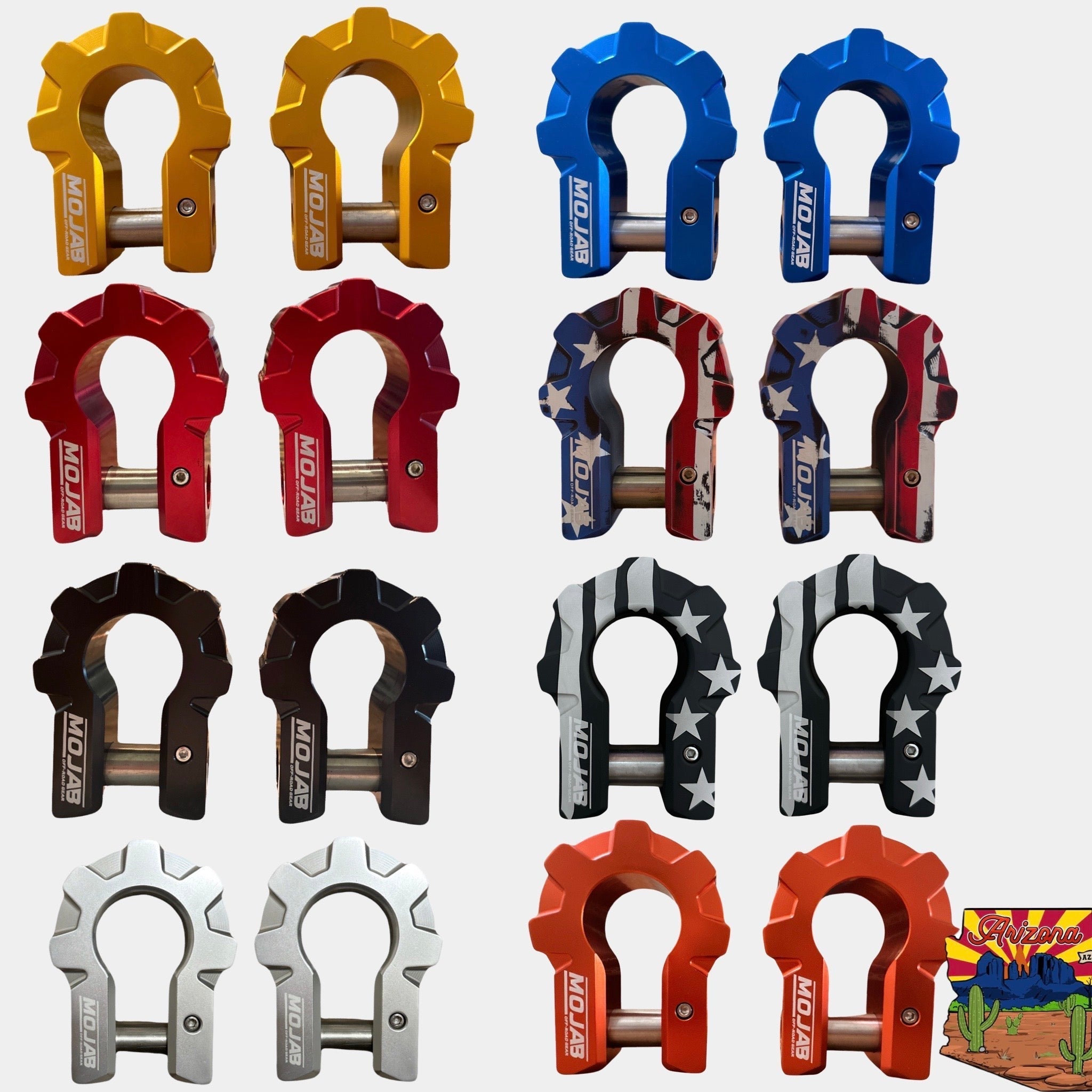 3/4'' Extreme Duty Aluminium D-Shackle Set (9T) (LIFETIME GARANTIE*)