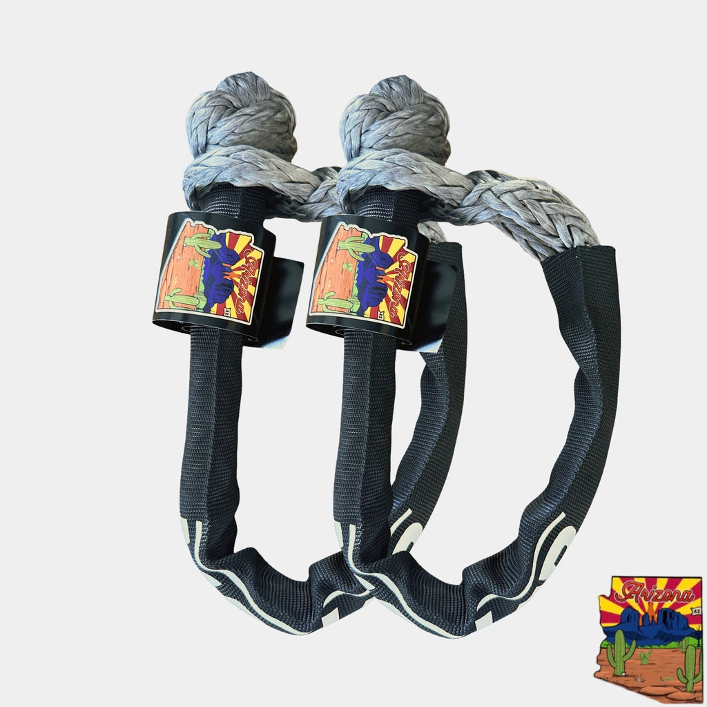 Soft Shackle 3/8'' x 22' mit Sleeve und Tasche (2er-Set Shackles) (Lebenslange Garantie)