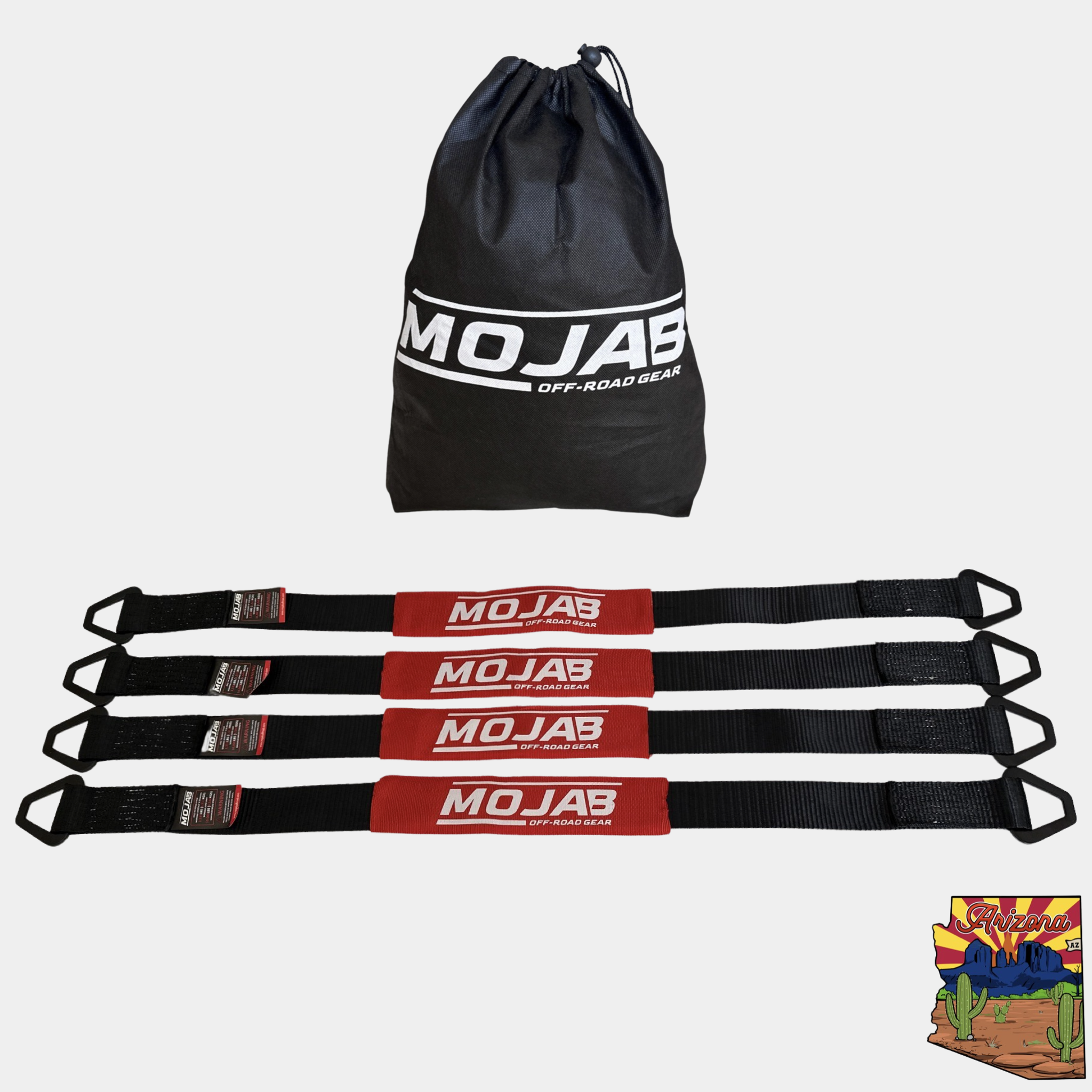 2'x 39'' Axle Tie-down mit Ringen (Packung von 4) (Lebenslange Garantie)