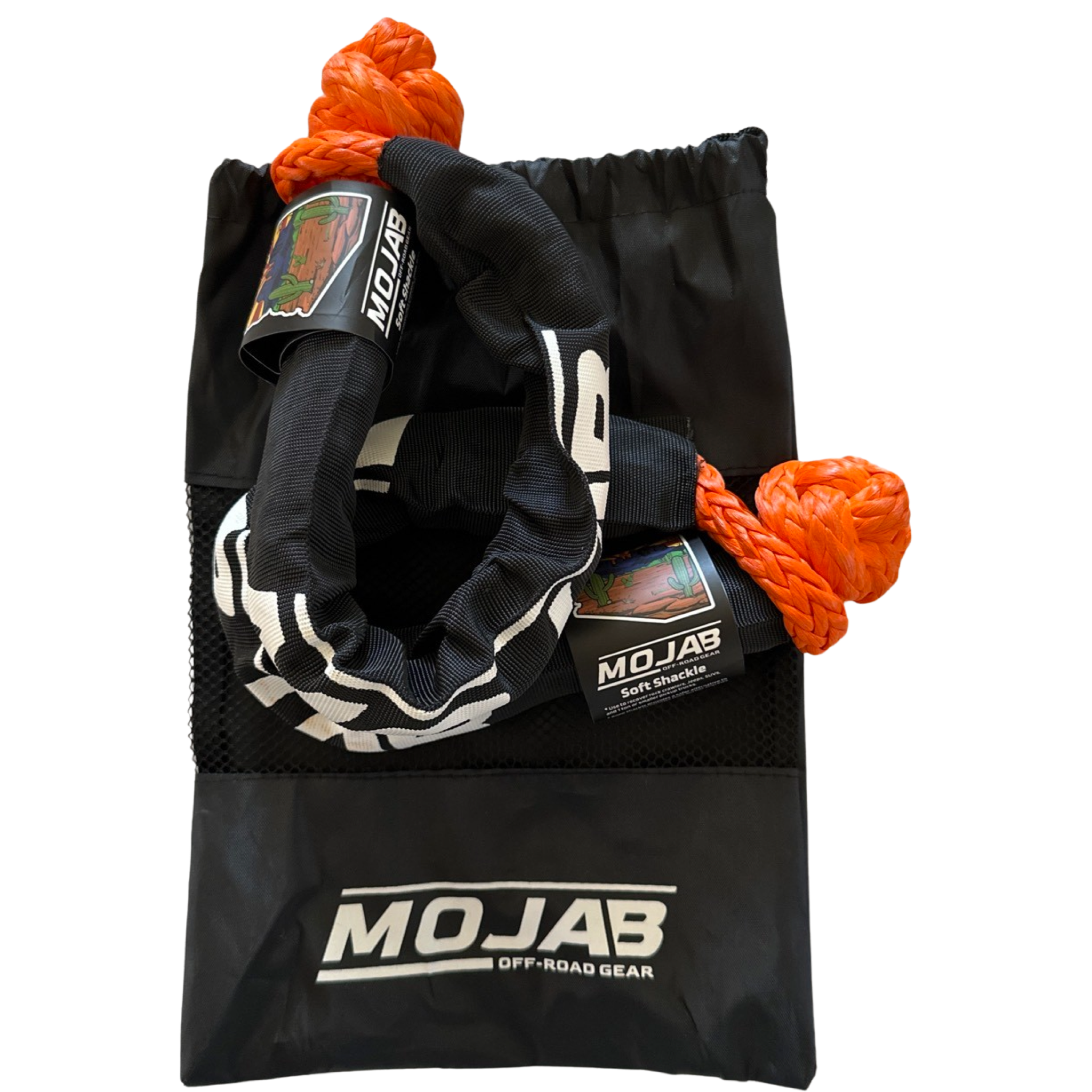 Soft Shackle 3/8'' x 22' mit Sleeve und Tasche (2er-Set Shackles) (Lebenslange Garantie)