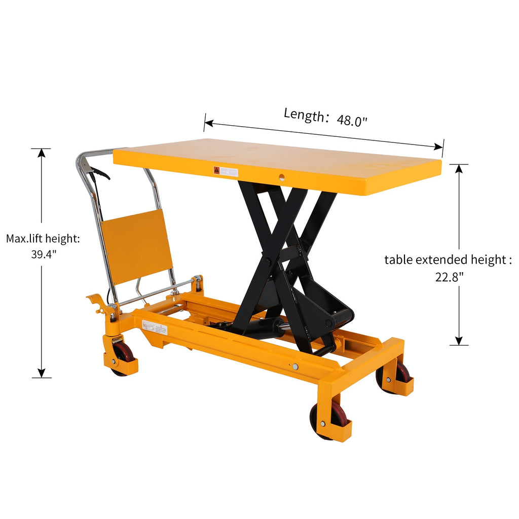 Single Scissor Lift Table 1496,85 kg 39.4' Hubhöhe