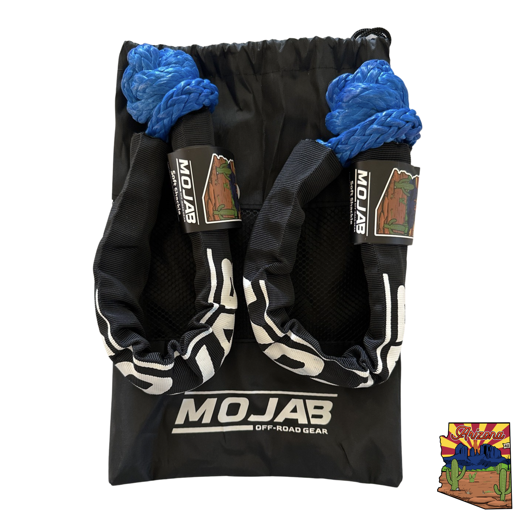 Soft Shackle 3/8'' x 22' mit Sleeve und Tasche (2er-Set Shackles) (Lebenslange Garantie)