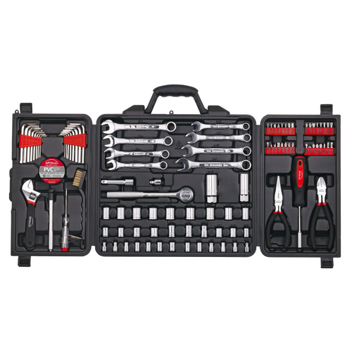 101 Stück mechanisches Werkzeug-Set für Fahrzeug- und Hauswartung, Straßenrand Notfälle SAE und metrisches Werkzeug-Set für Auto, Boot, Wohnmobil, Fahrräder - DT0006