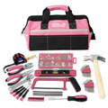 201 Stück Haushalts-Tool-Kit in einem Soft-Sided Werkzeug-Tasche Rosa - DT0020P