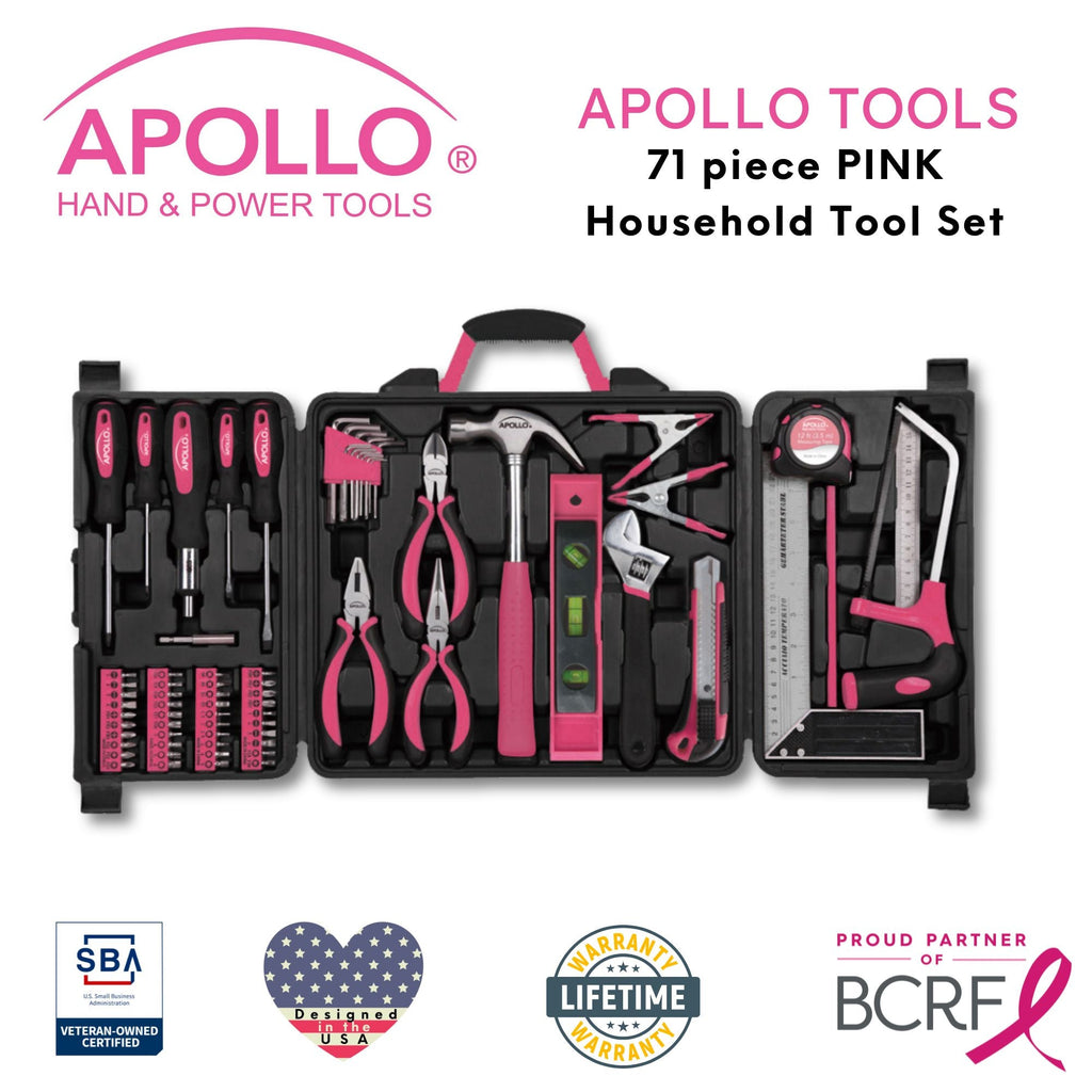 71 Stück Haushalts-Tool-Kit Rosa - DT0204P