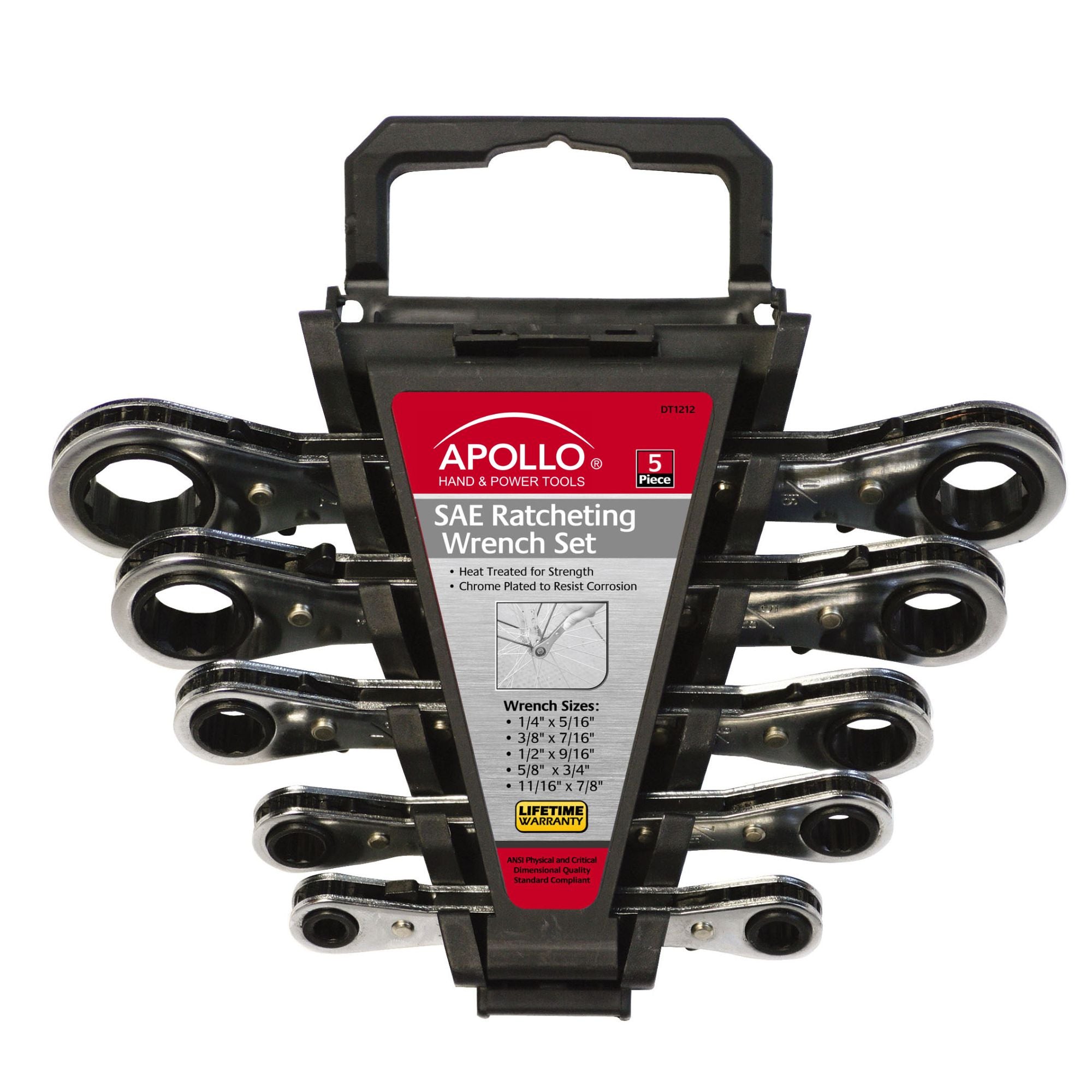5 Stück SAE Ratcheing Wrench Set - DT1212
