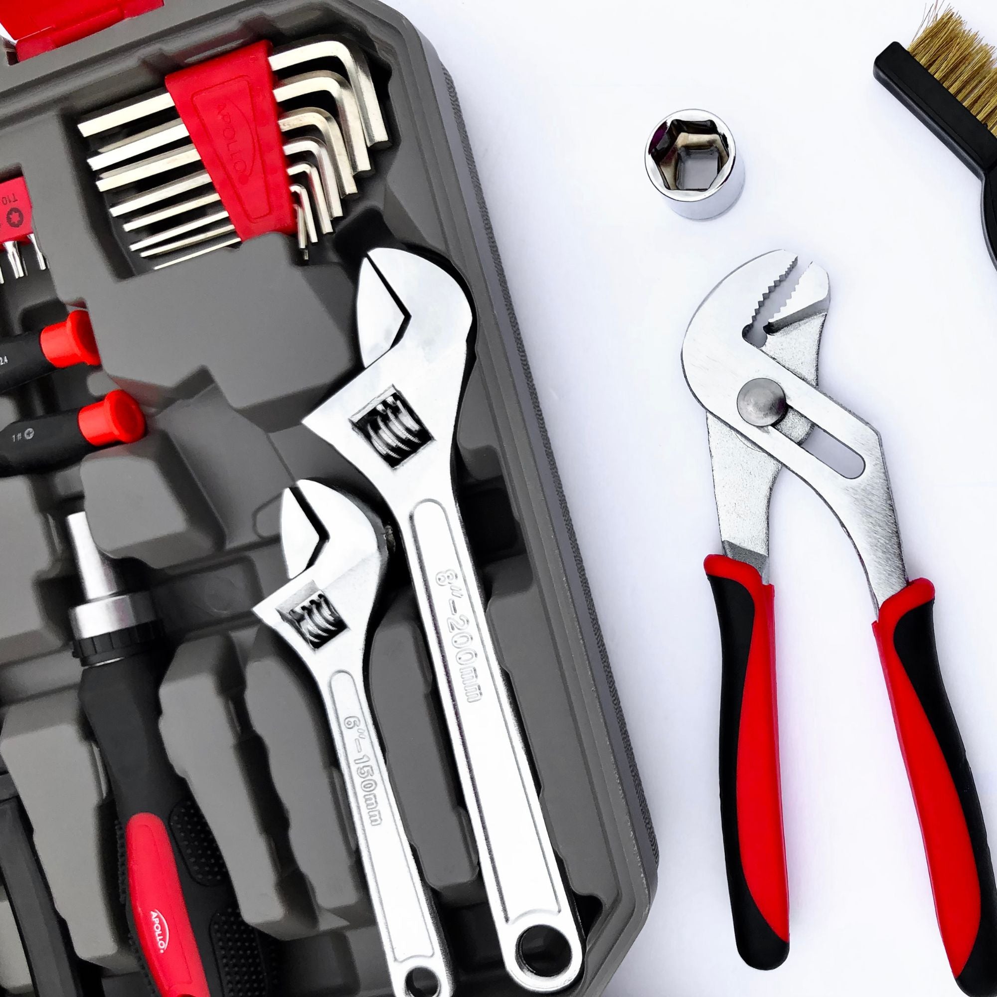 95 Stück Mechanik-Werkzeugset in Metrik und SAE für Kleinmotor, mechanische und allgemeine Reparaturen - DT1242