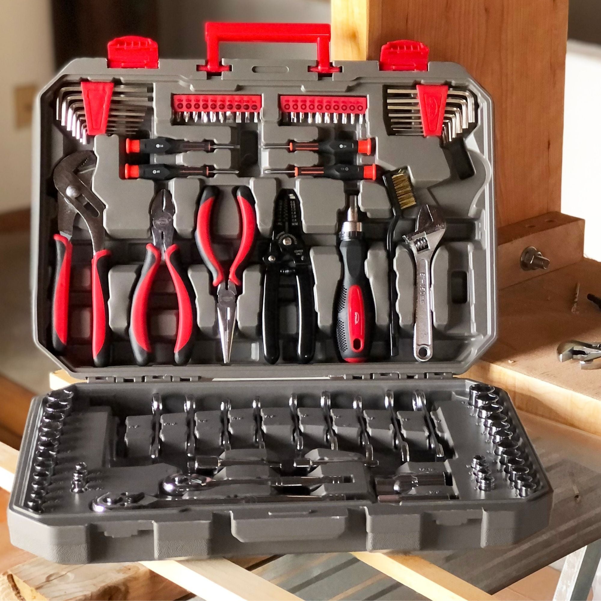 95 Stück Mechanik-Werkzeugset in Metrik und SAE für Kleinmotor, mechanische und allgemeine Reparaturen - DT1242