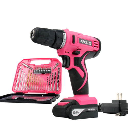 10,8 Volt Lithium-Ionen-Kabelloses Bohren mit 30 Stück Zubehör-Set-Rosa - DT4937P