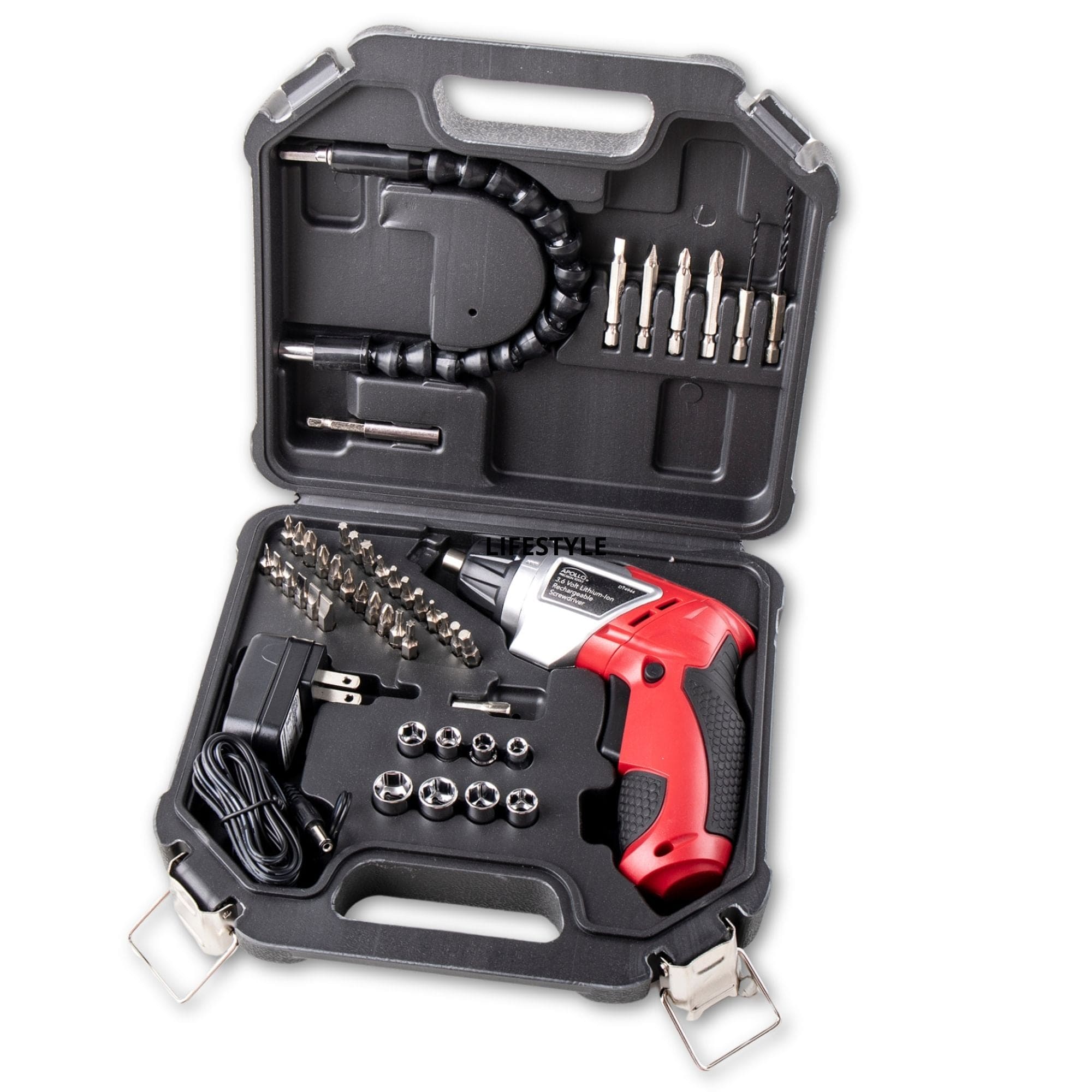 3,6 Volt Lithium-Ionen-Schraubendreher mit 45 Stück Zubehör - DT4944