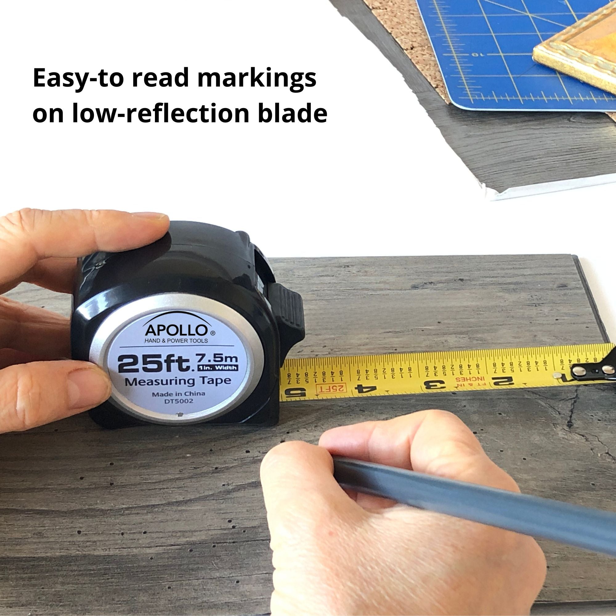 25ft Tape Measure - Schwarz - DT5002