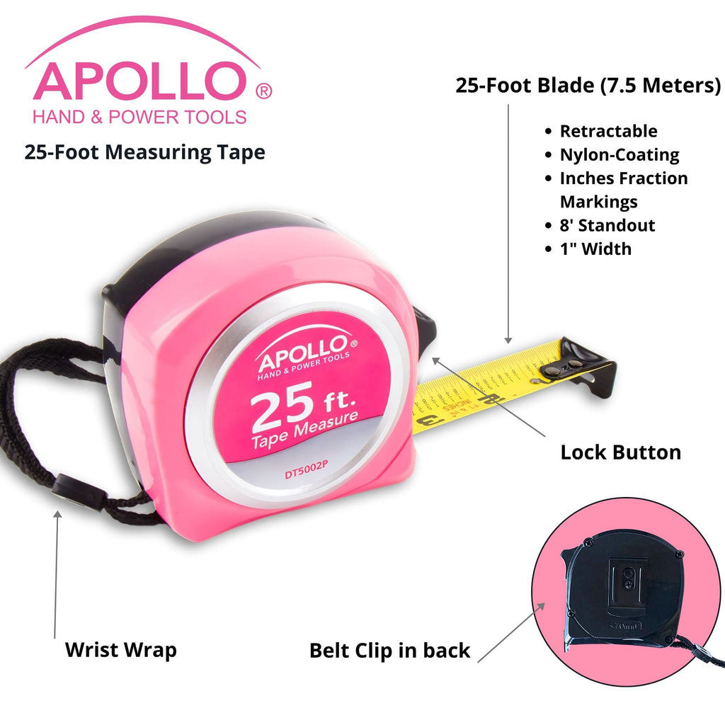 25ft Tape Measure - Rosa - DT5002P