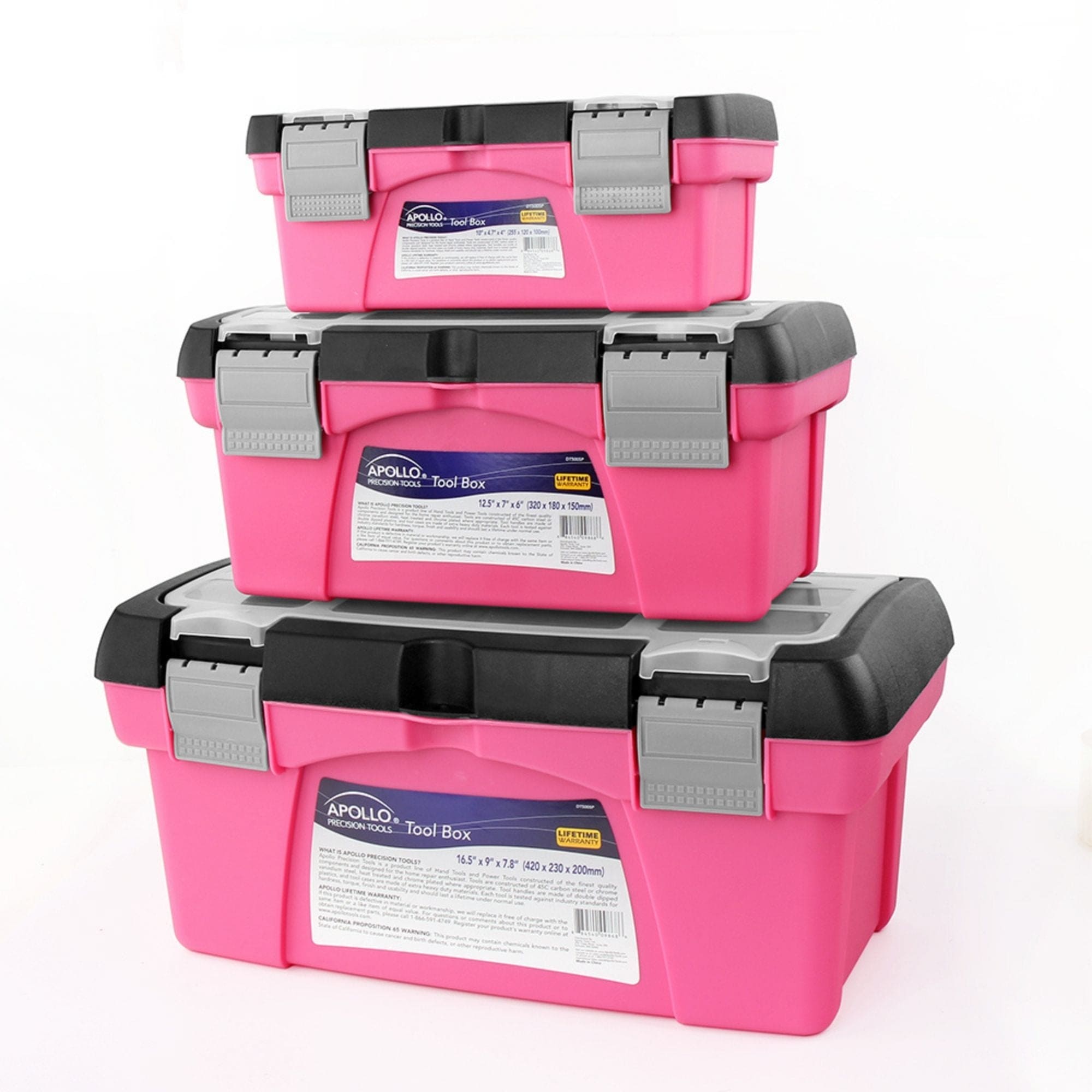 3 Stück Werkzeugbox - Rosa - DT5005P