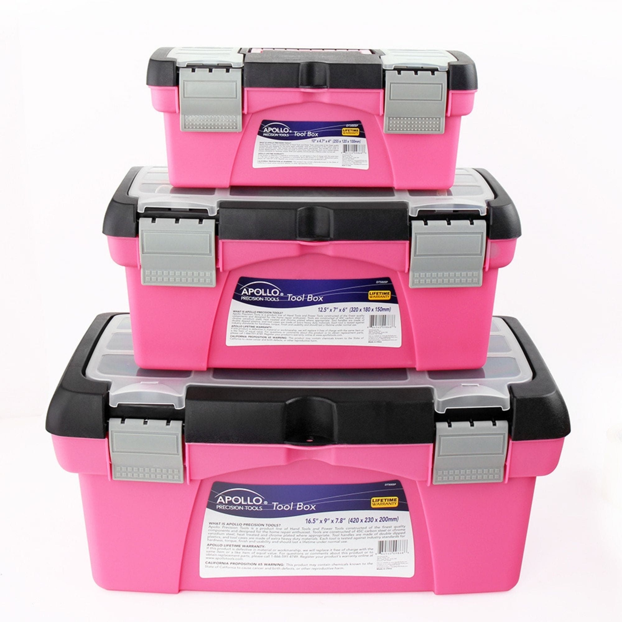 3 Stück Werkzeugbox - Rosa - DT5005P