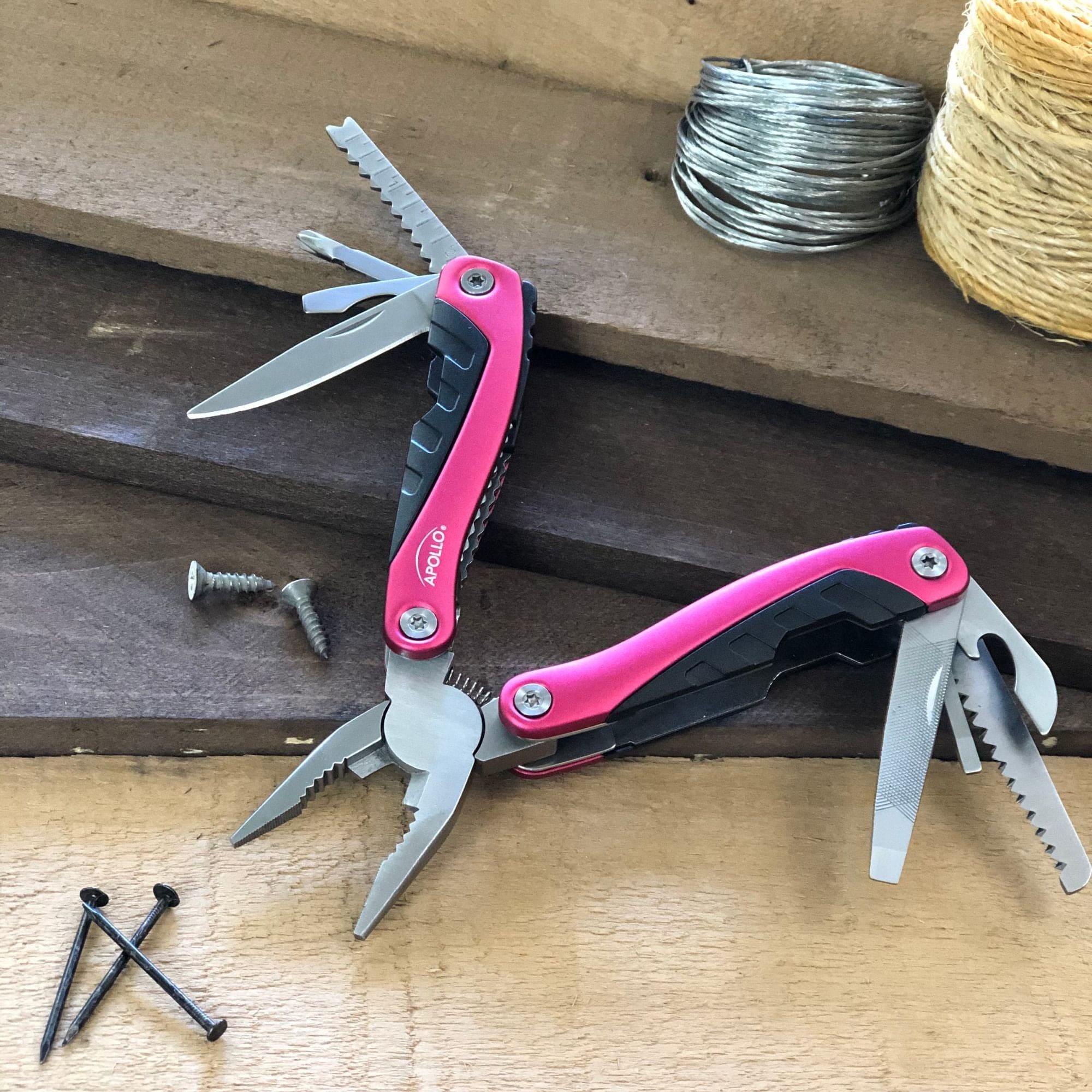 14-in-1 Rosa Pocket Multitool Pliers. Großartig für Outdoor, Camping, Angeln --DT5015P
