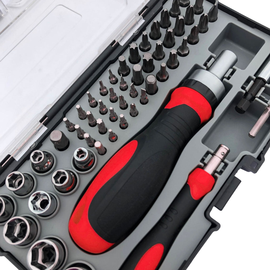 55 Stück metrisches Werkzeugset mit Ratcheting Bit Driver, Precision Bit Driver und Bit Assortment - DT5024