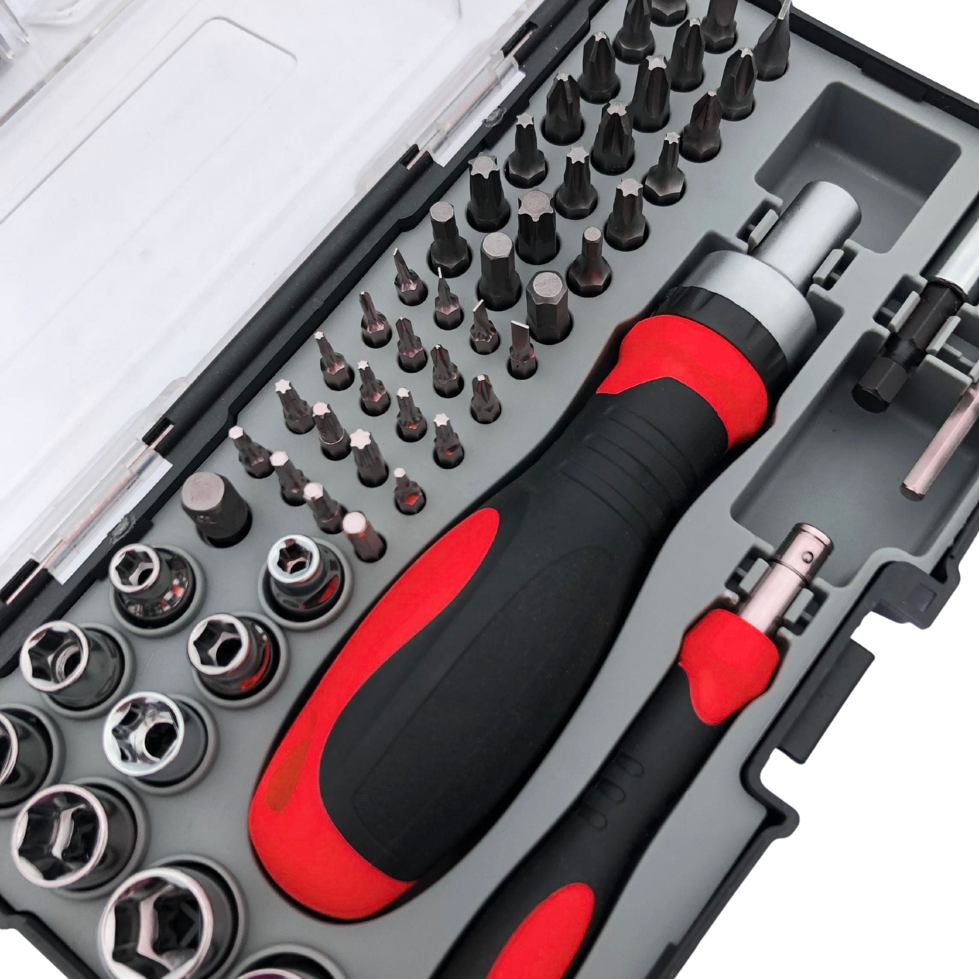 55 Stück metrisches Werkzeugset mit Ratcheting Bit Driver, Precision Bit Driver und Bit Assortment - DT5024