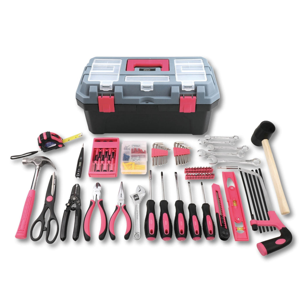 Rosa 170 Stück Haushalts-Tool-Kit mit neuen und verbesserten Werkzeugkasten - DT7103P