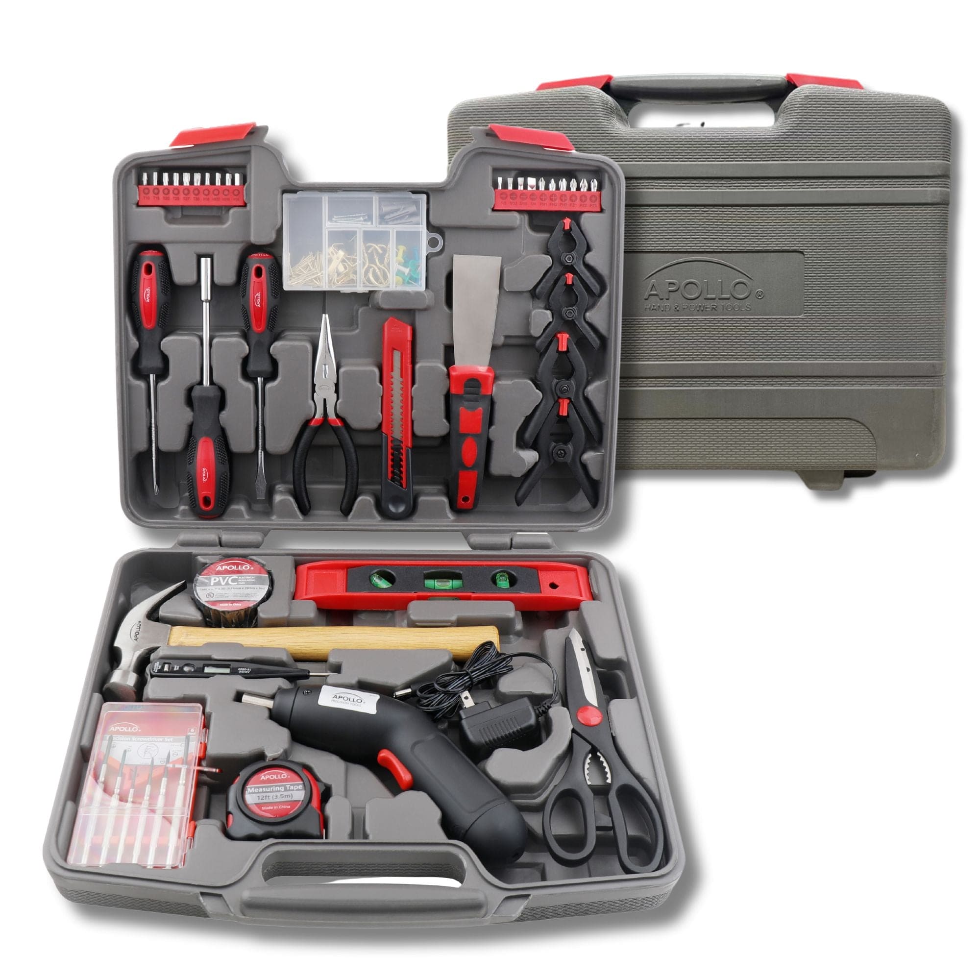 144 Stück Haushalts-Tool-Kit mit 4,8V Kabellos Schraubendreher - DT8422