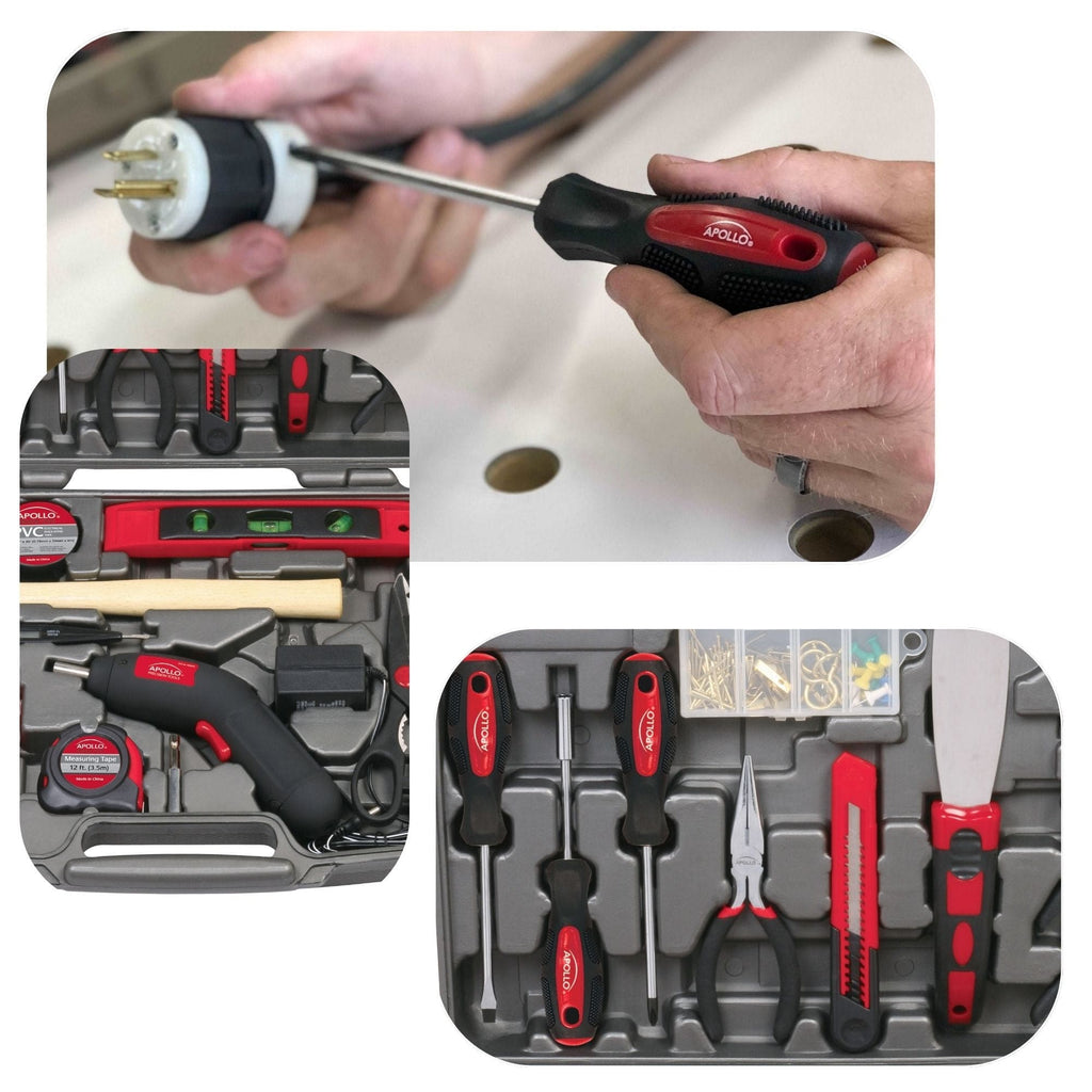 144 Stück Haushalts-Tool-Kit mit 4,8V Kabellos Schraubendreher - DT8422