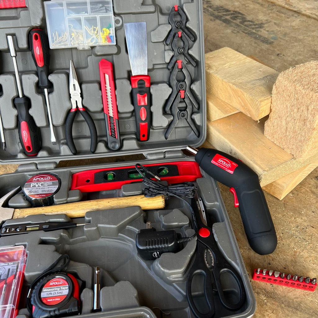 144 Stück Haushalts-Tool-Kit mit 4,8V Kabellos Schraubendreher - DT8422