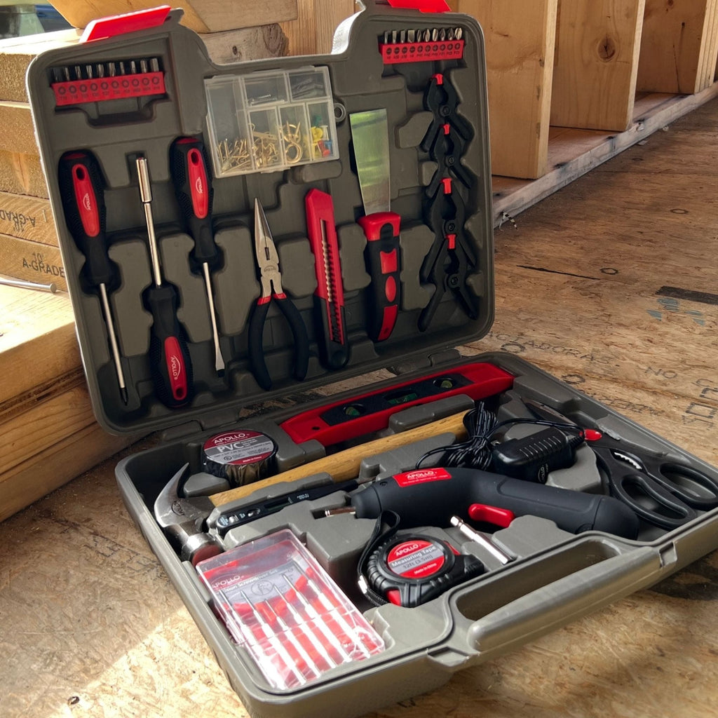 144 Stück Haushalts-Tool-Kit mit 4,8V Kabellos Schraubendreher - DT8422
