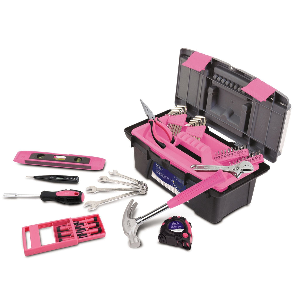 53 Stück Haushalts-Tool-Kit mit Tool Box Rosa- DT9773P