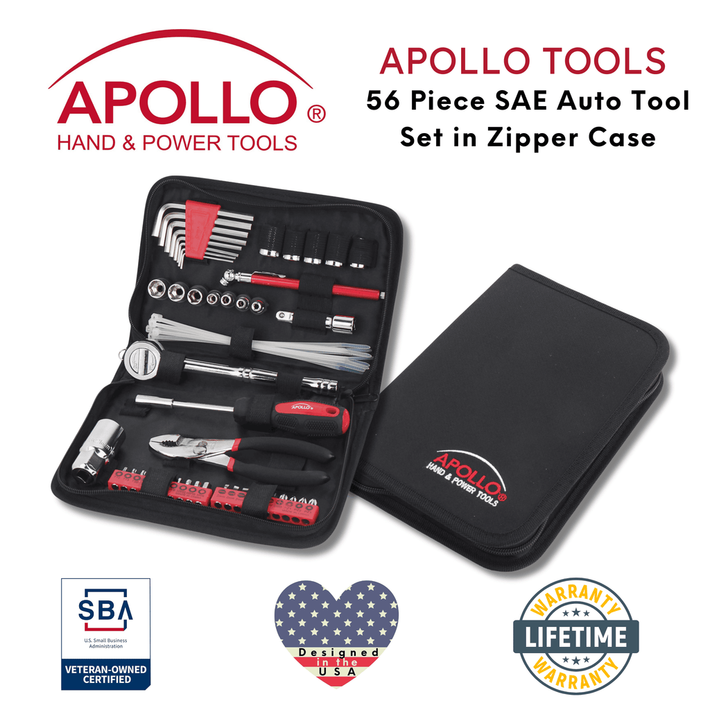 56 Stück SAE Auto Werkzeugset in Zipper Case - DT9774