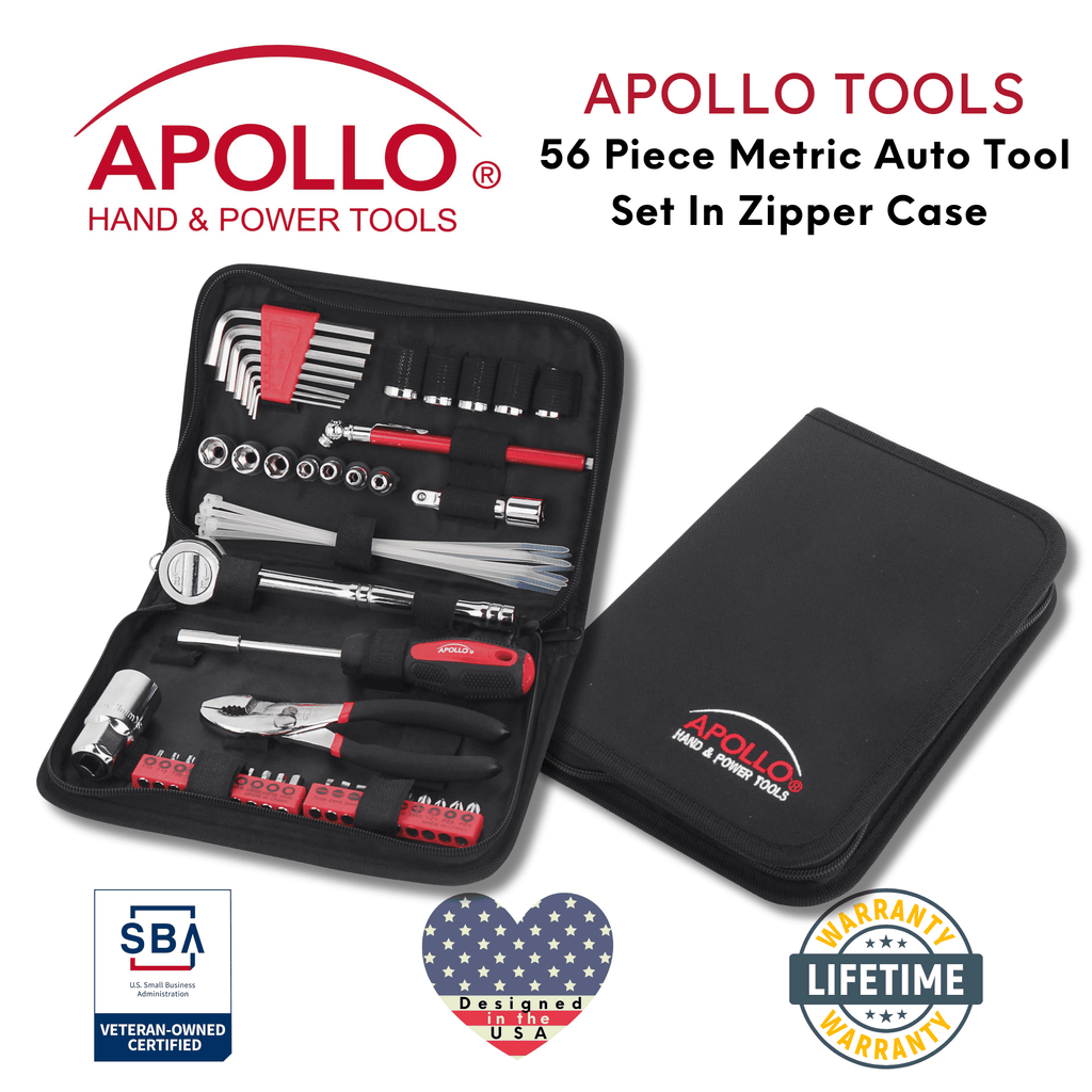 56 Stück metrisches Auto-Tool-Set im Zipper-Gehäuse - DT9775