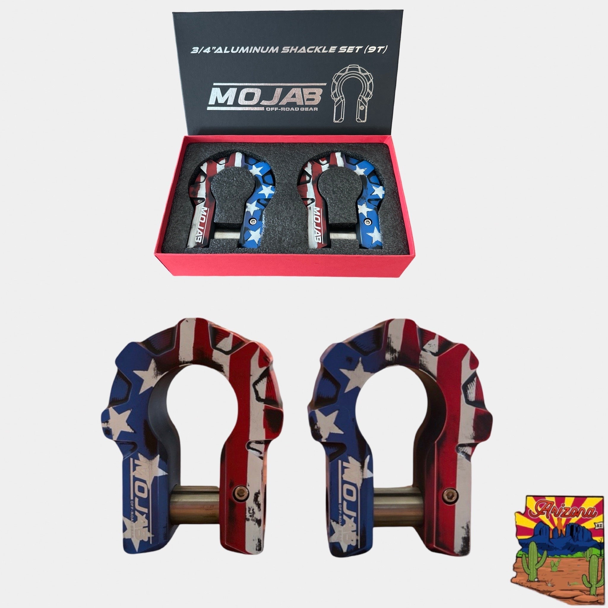 3/4'' Extreme Duty Aluminium D-Shackle Set (9T) (LIFETIME GARANTIE*)