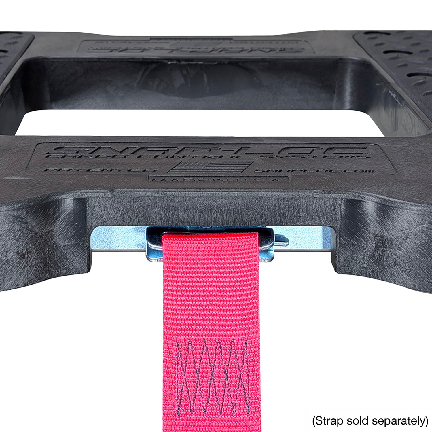 Snap-Loc E-Track Dolly - Easy-Roll, Low Profile, 0,45 kg Kapazität mit 3,5' Swivel Thermoplastic Casters - Schwarz