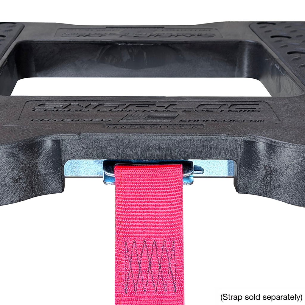 Snap-Loc E-Track Dolly - Easy-Roll, Low Profile, 0,45 kg Kapazität mit 3,5' Swivel Thermoplastic Casters - Schwarz