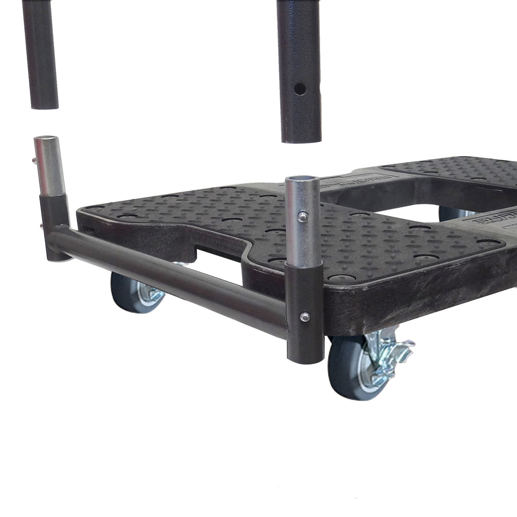Snap-Loc E-Track Dolly - Easy-Roll, Low Profile, 0,45 kg Kapazität mit 3,5' Swivel Thermoplastic Casters - Schwarz